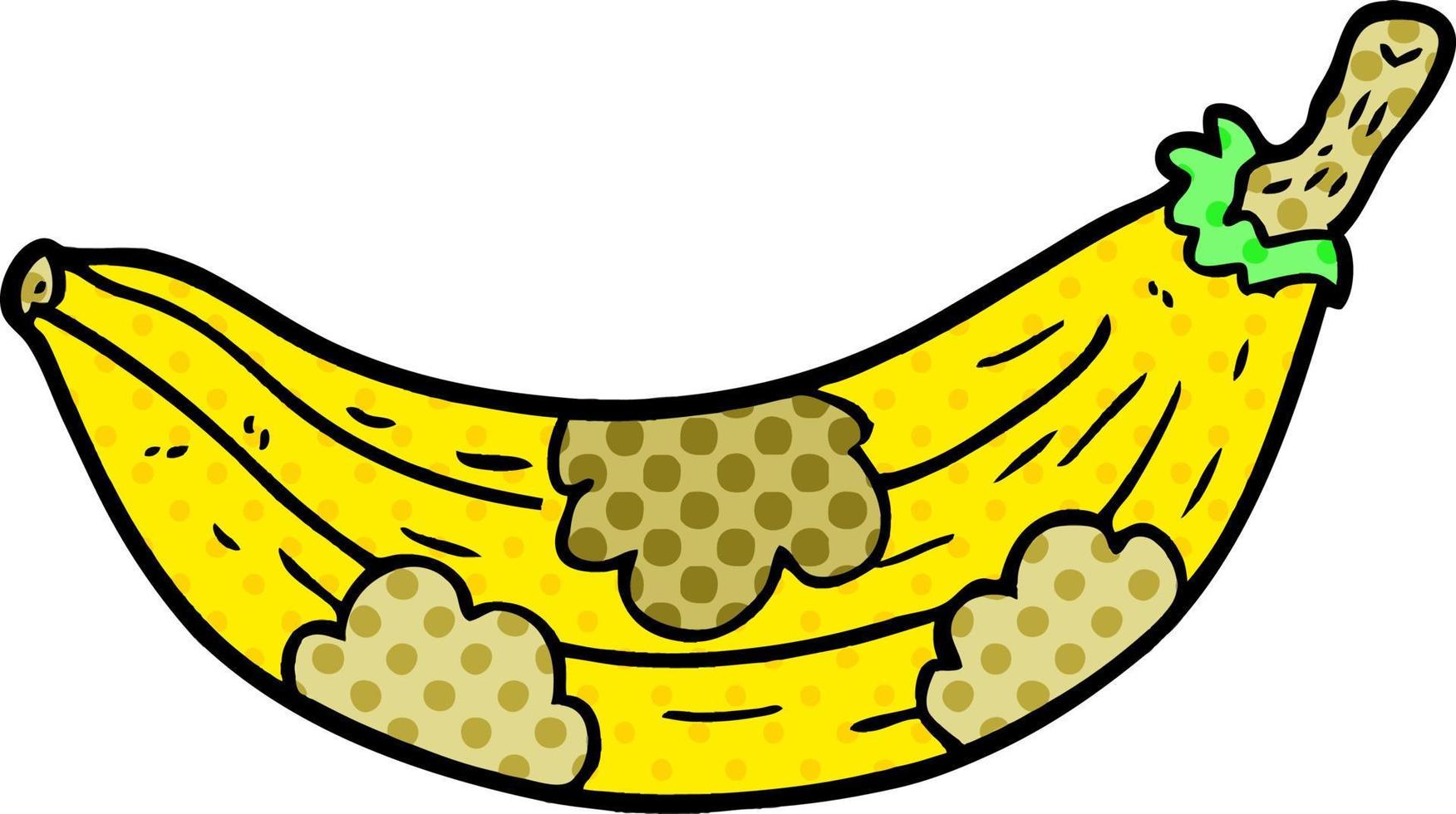 cartoon old banana going brown vector
