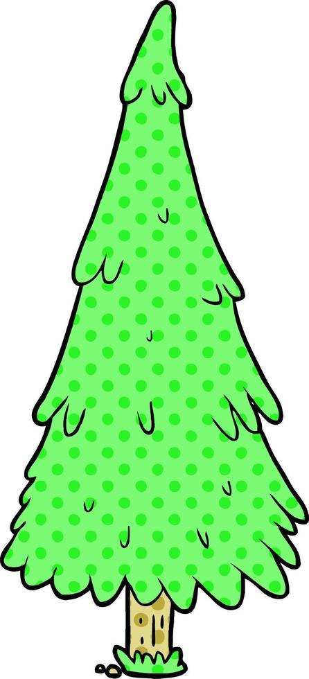 cartoon christmas tree vector