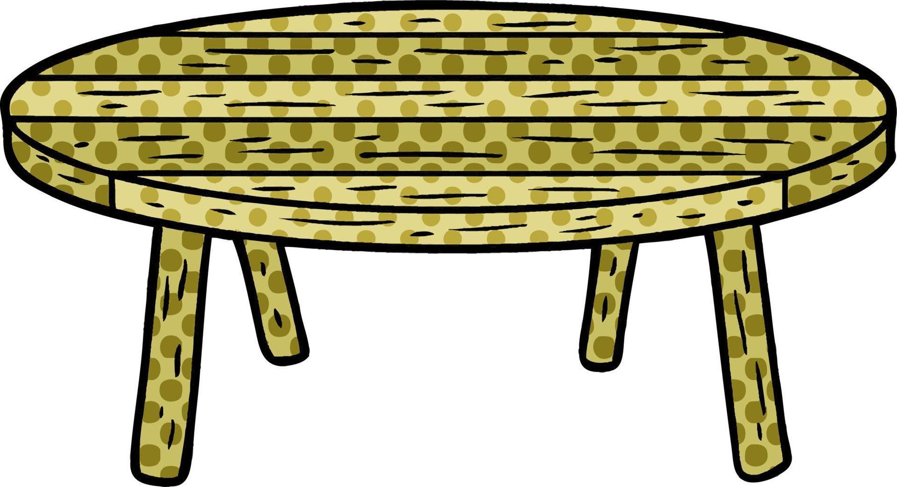 cartoon wooden table vector
