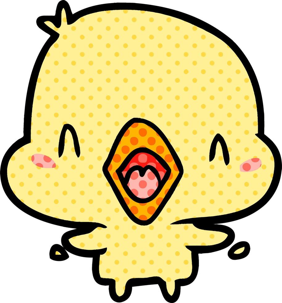 cartoon happy bird vector