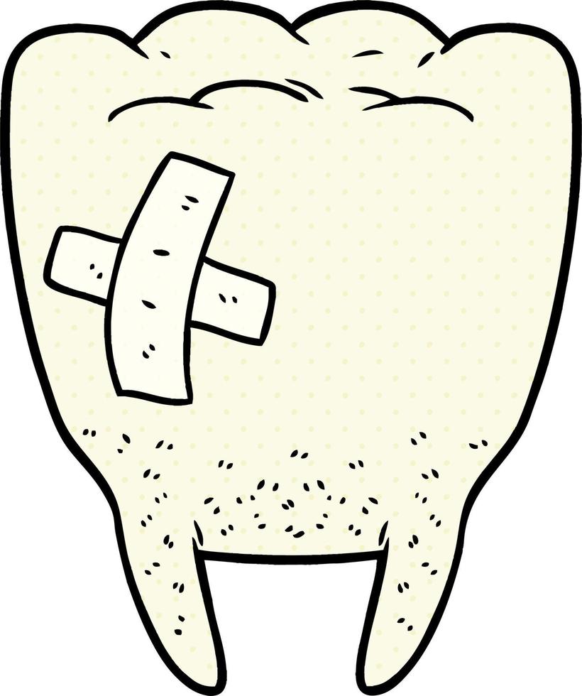 cartoon bad tooth vector