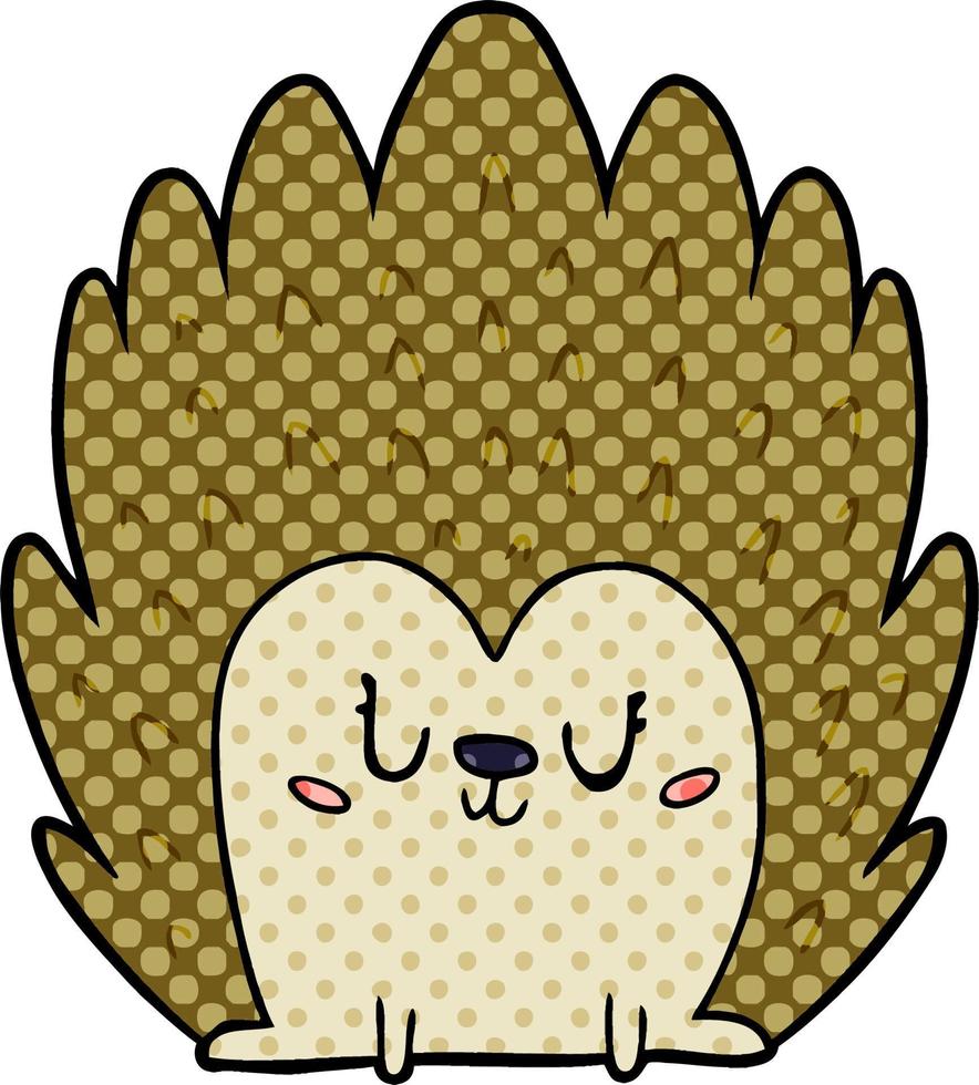 cute cartoon hedgehog vector