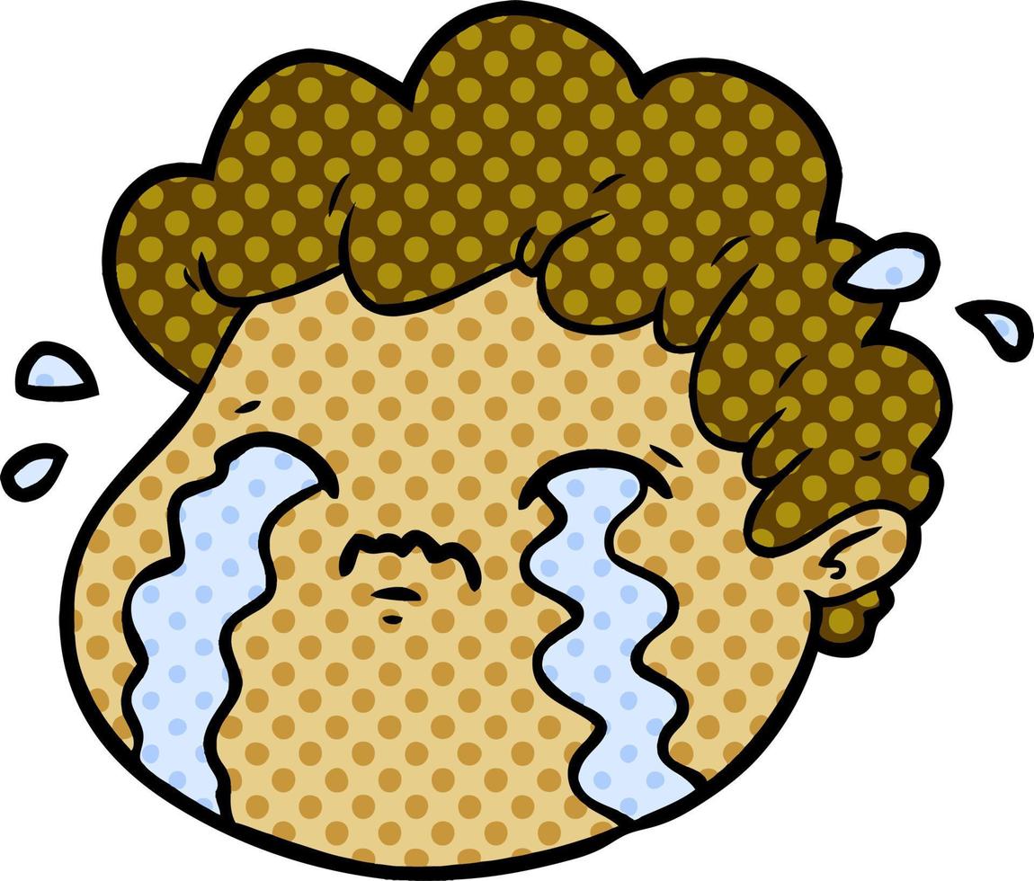 niño llorando de dibujos animados vector