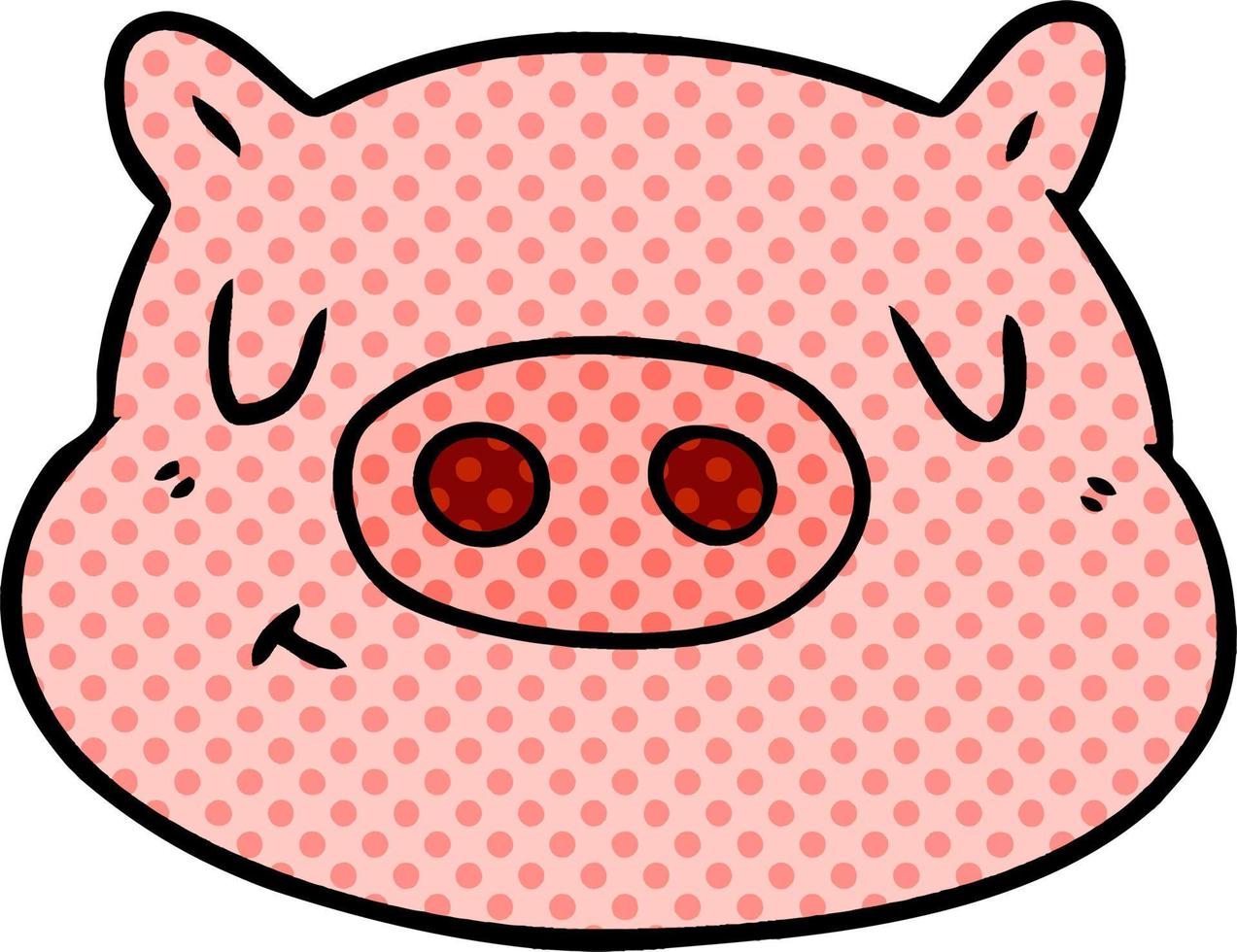 cartoon pig face vector