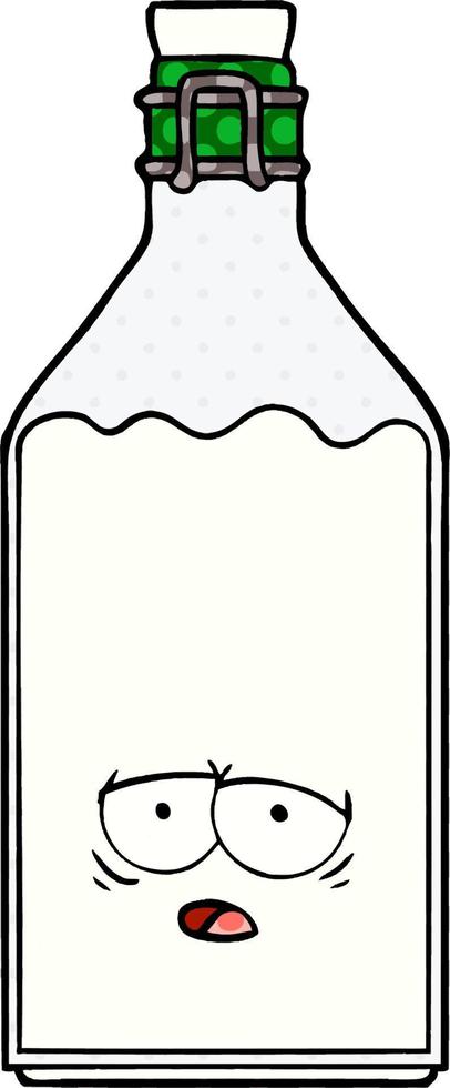 cartoon old milk bottle vector