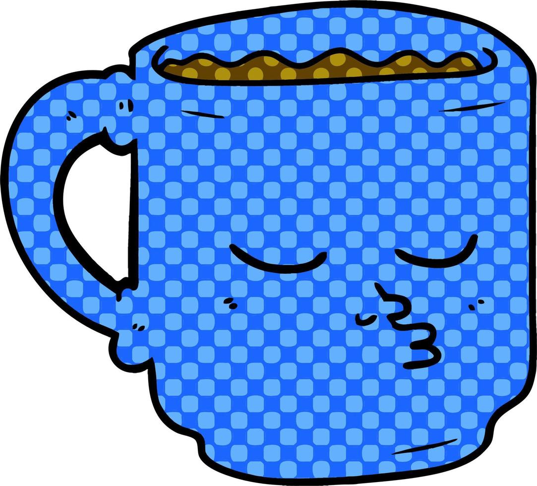 cartoon coffee mug vector