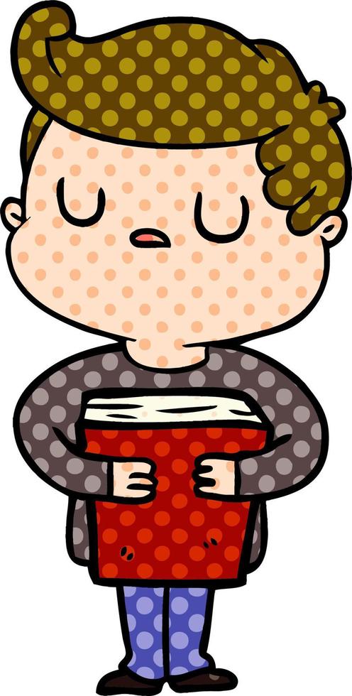 cartoon aloof man vector