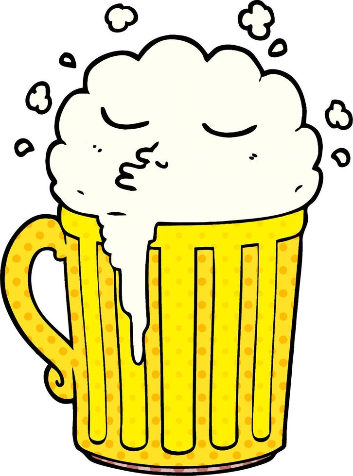 cartoon mug of beer vector