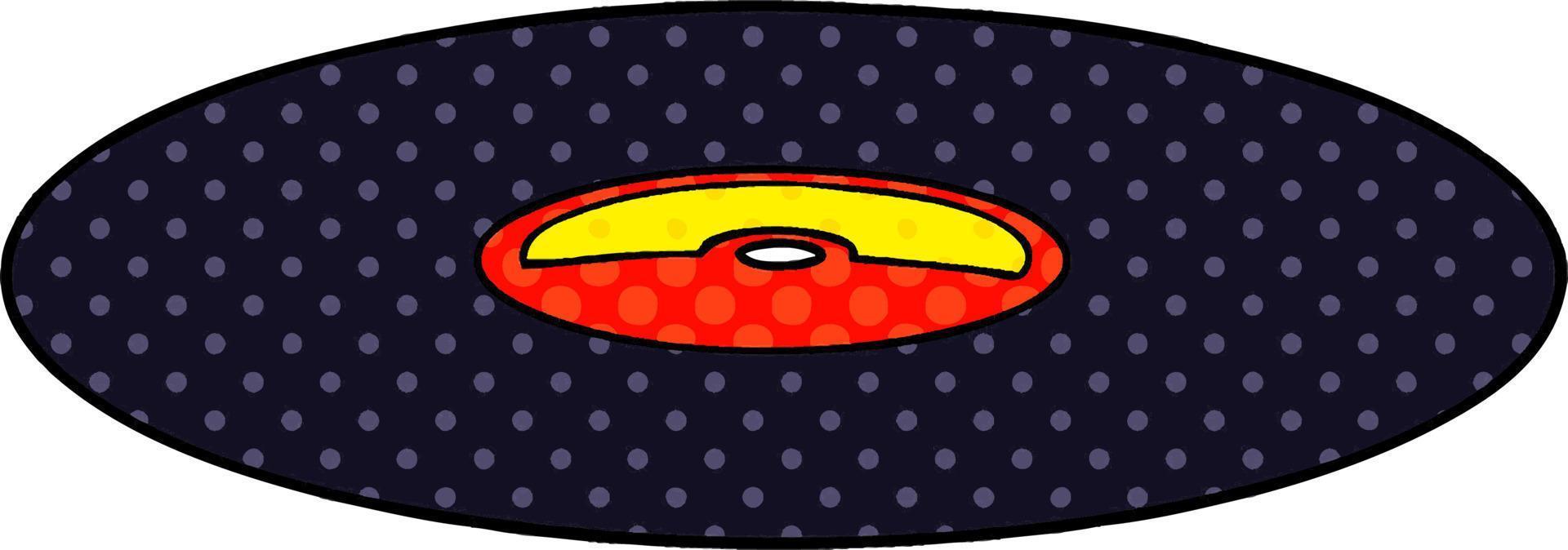 cartoon old vinyl record vector