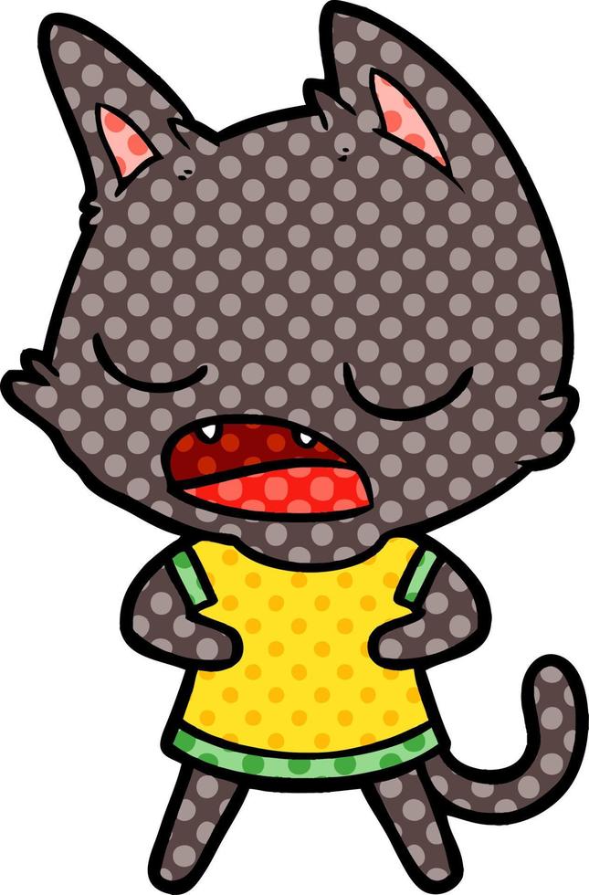 talking cat cartoon vector