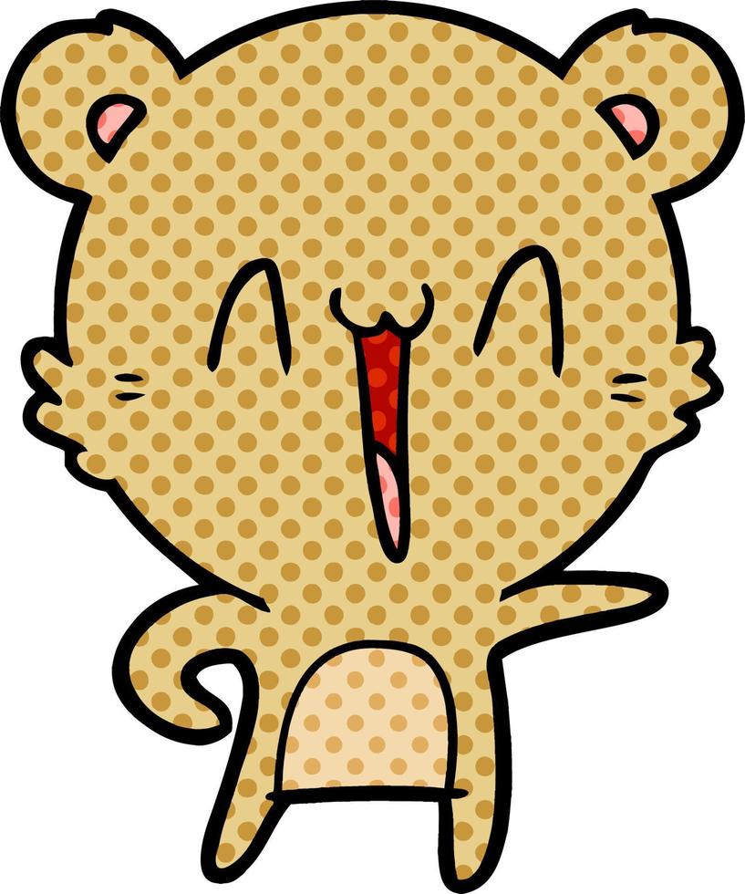 happy bear cartoon vector