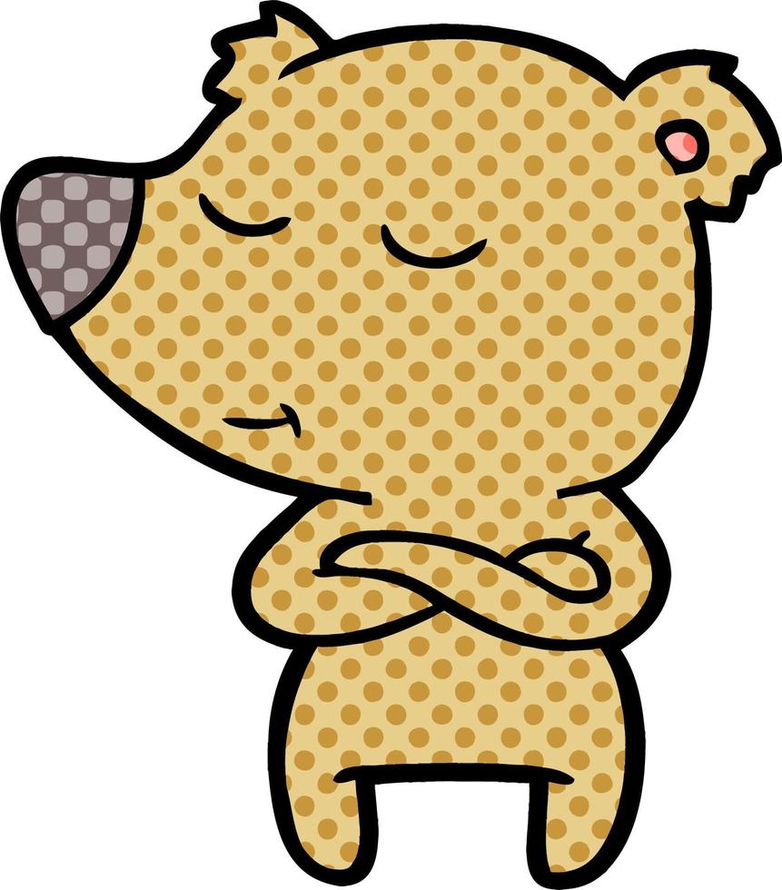 happy cartoon bear vector