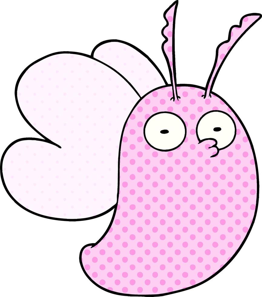 funny cartoon butterfly vector