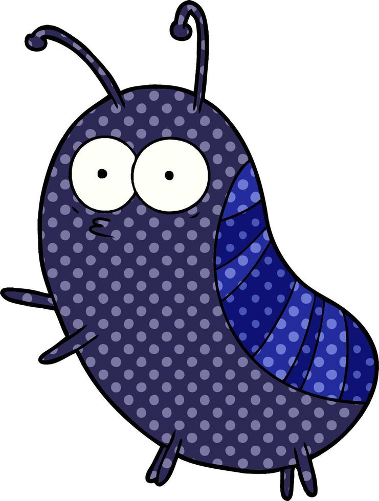 funny cartoon beetle vector