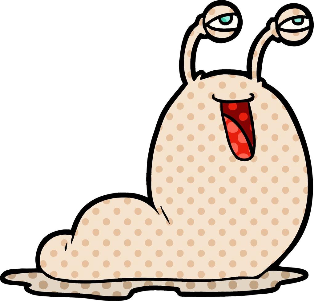 gross cartoon slug vector
