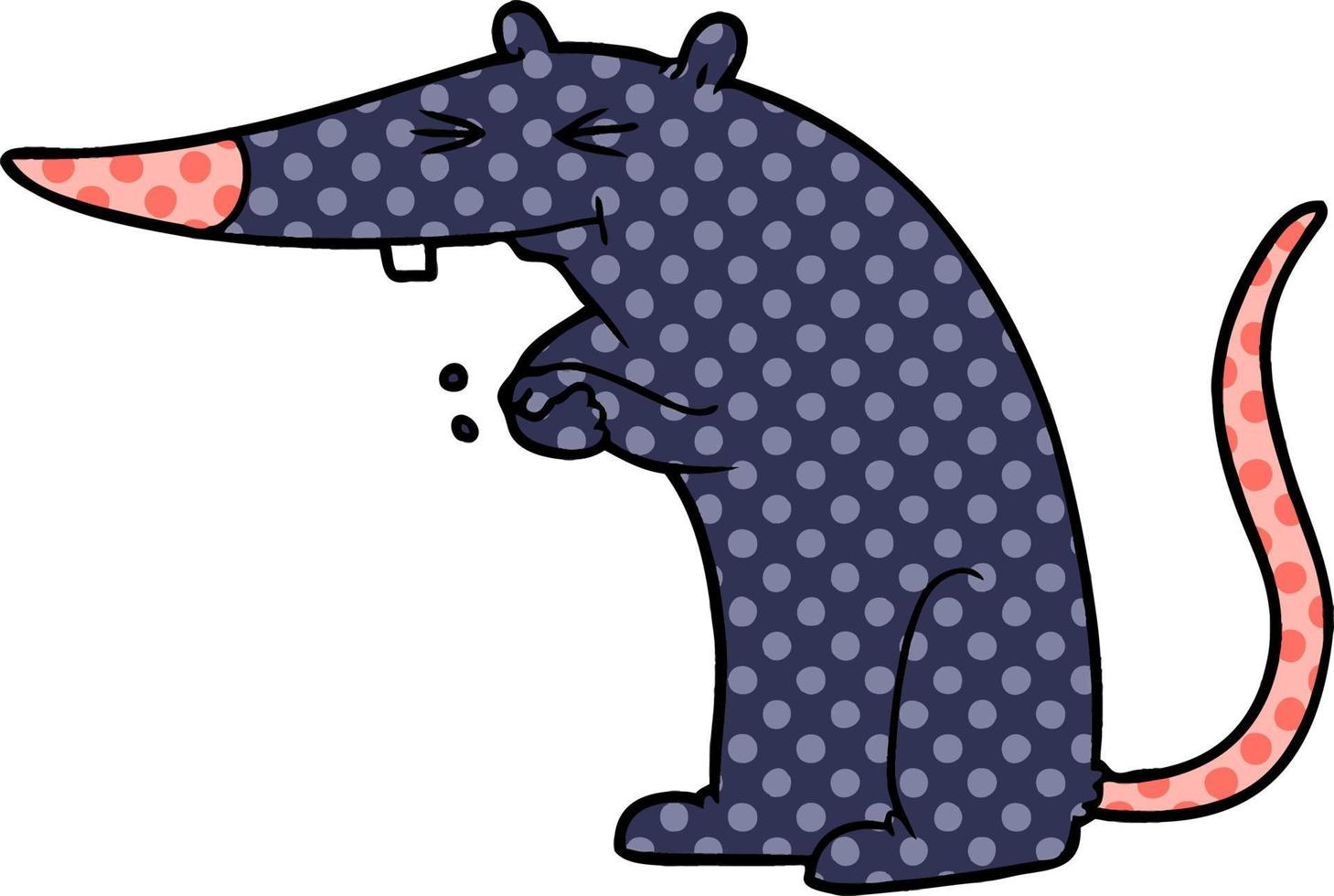 cartoon sneaky rat vector