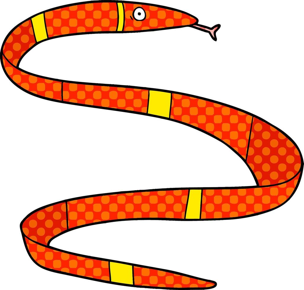 cartoon sea snake vector