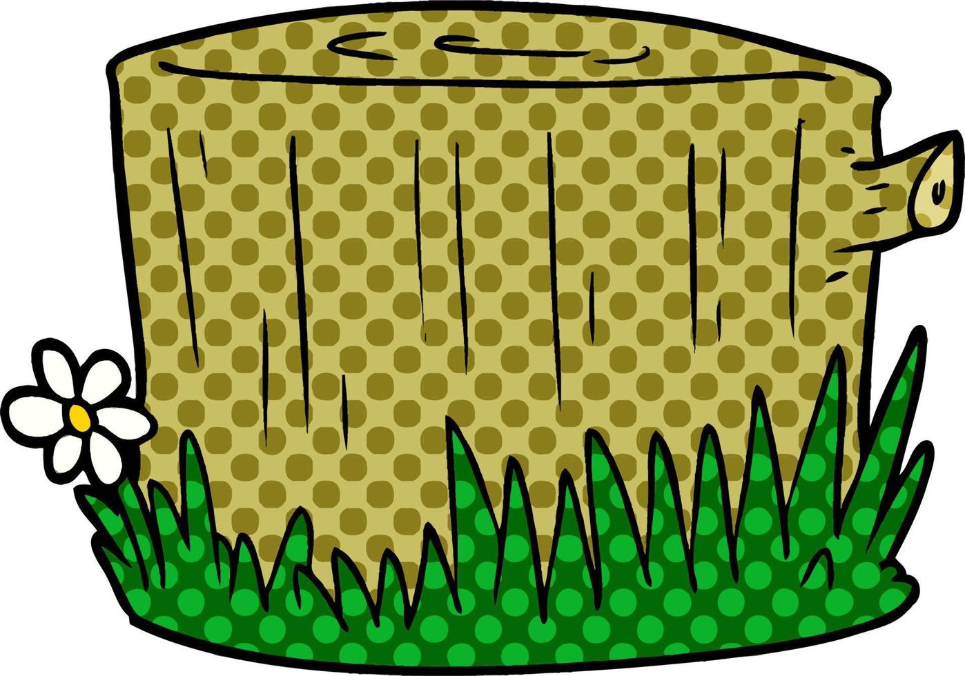 cartoon tree stump vector