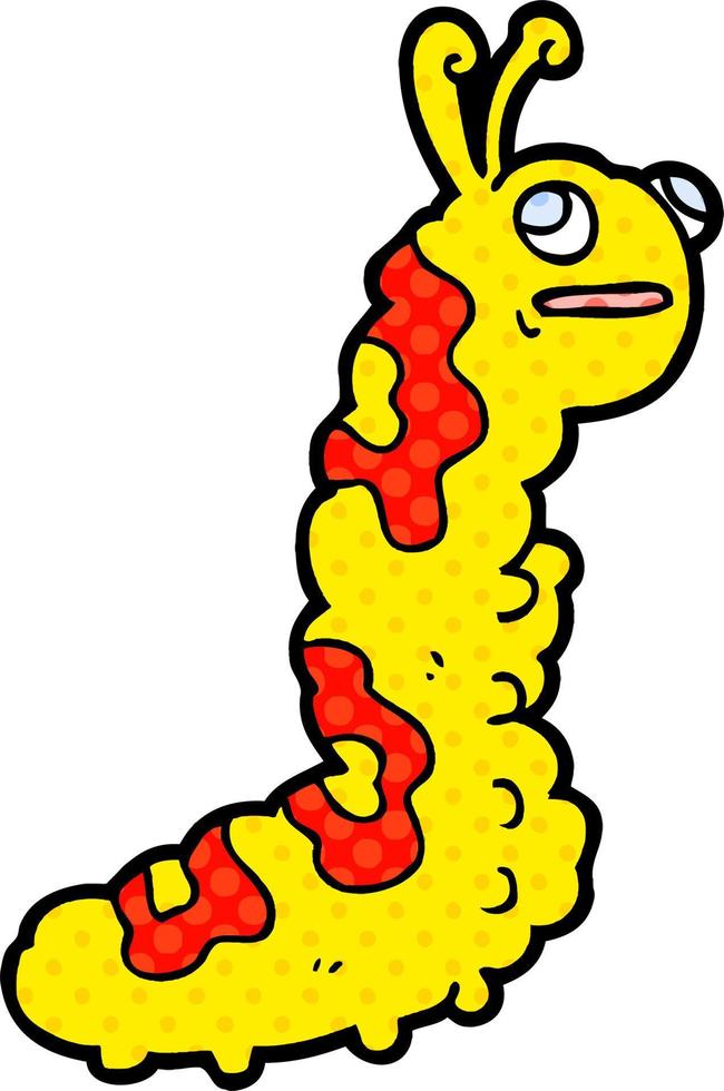 funny cartoon caterpillar vector
