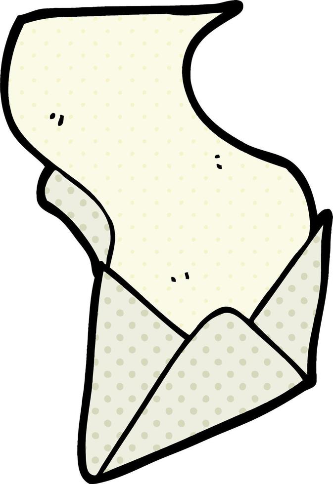 cartoon letter and envelope vector