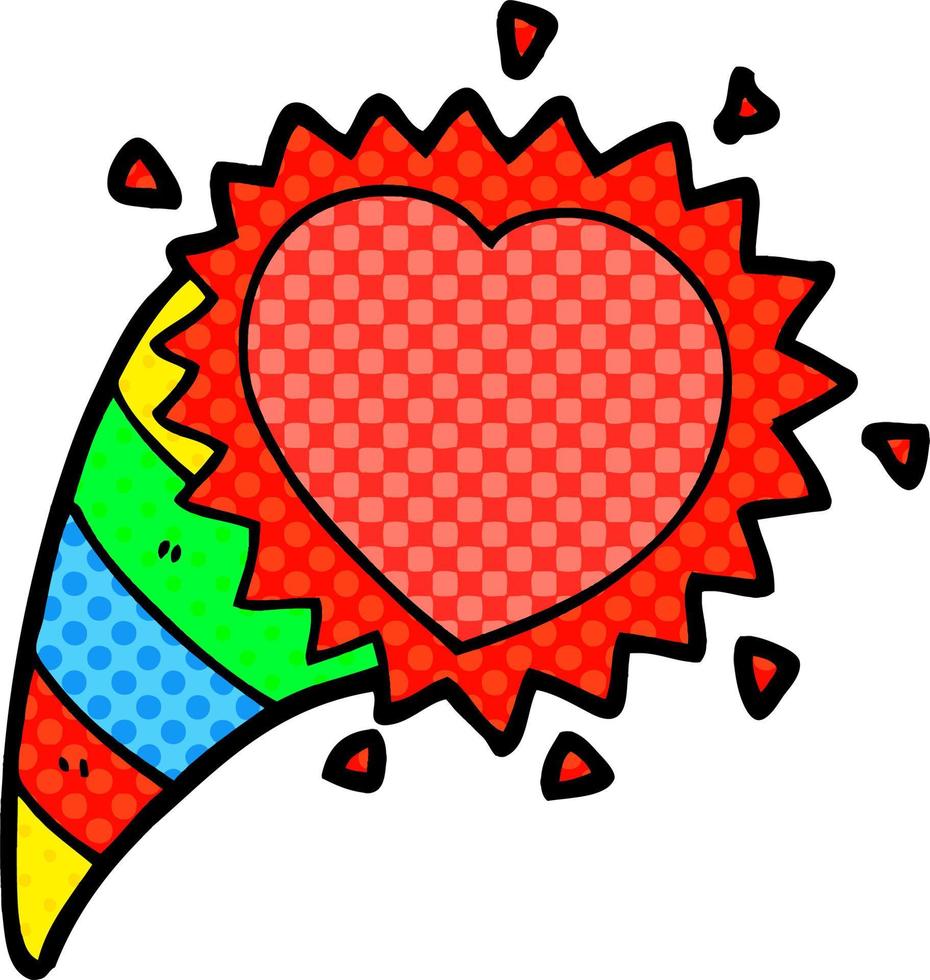 cartoon love heart symbol vector