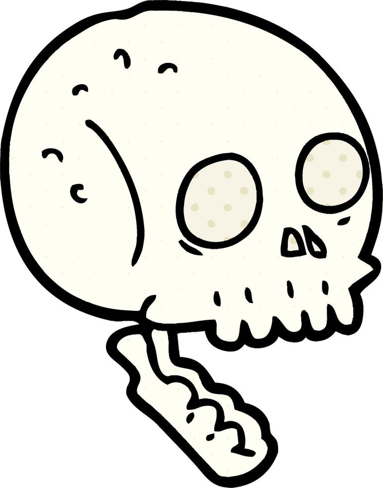 cartoon spooky skull vector
