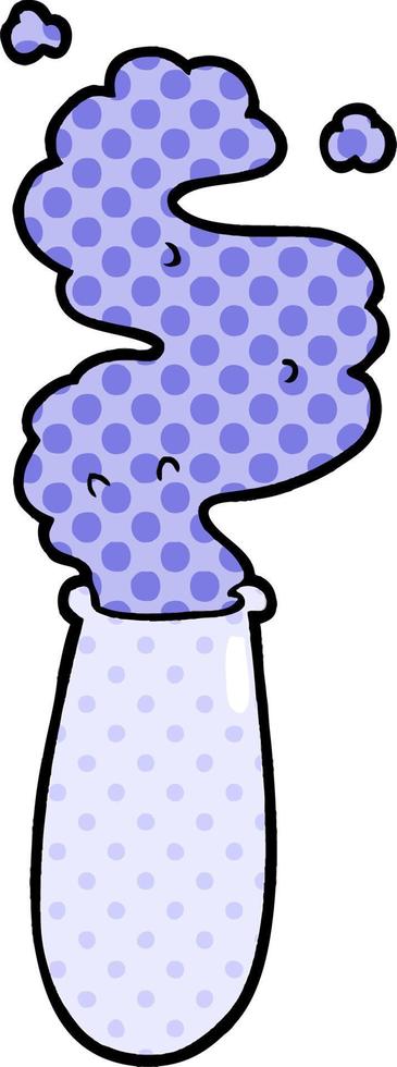 cartoon science test tube vector