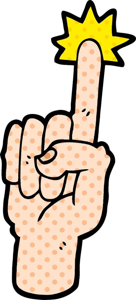 cartoon pointing finger vector