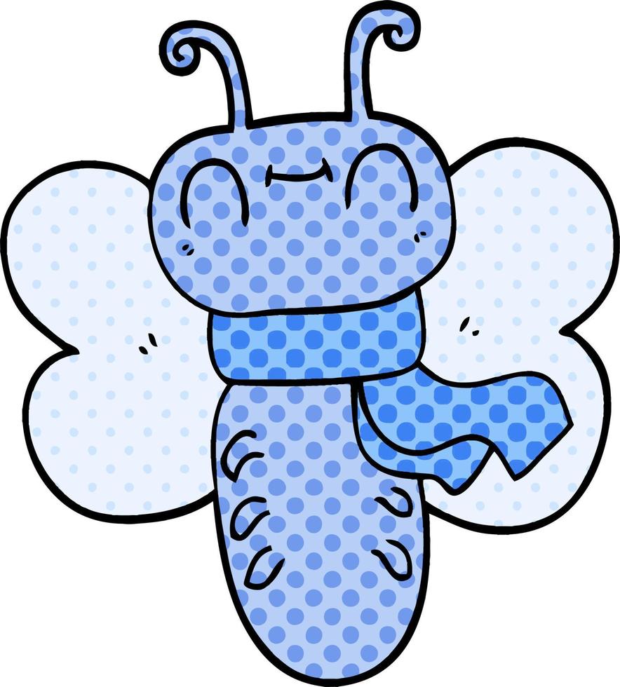 funny cartoon butterfly vector