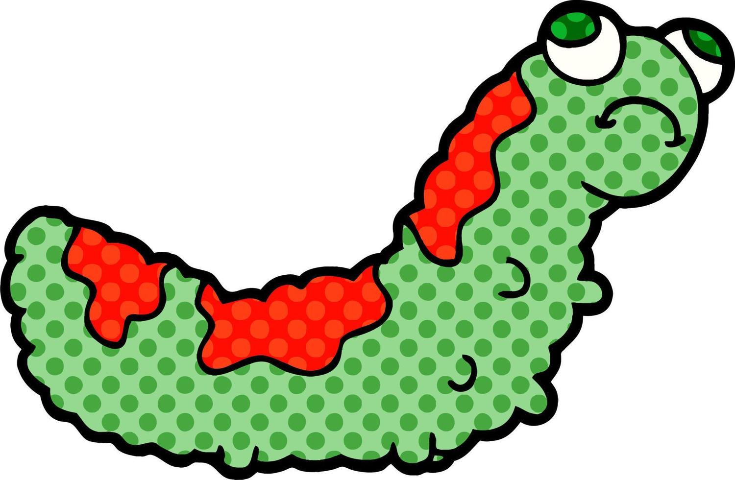 cartoon unhappy caterpillar vector