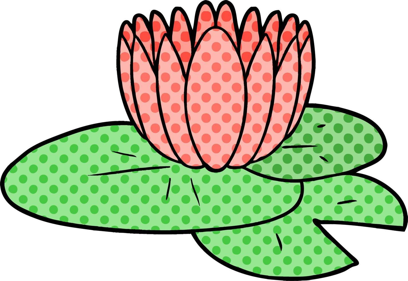 cartoon water lily vector