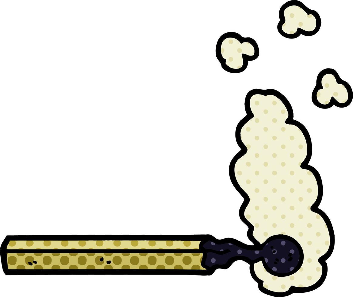 cartoon burnt match vector