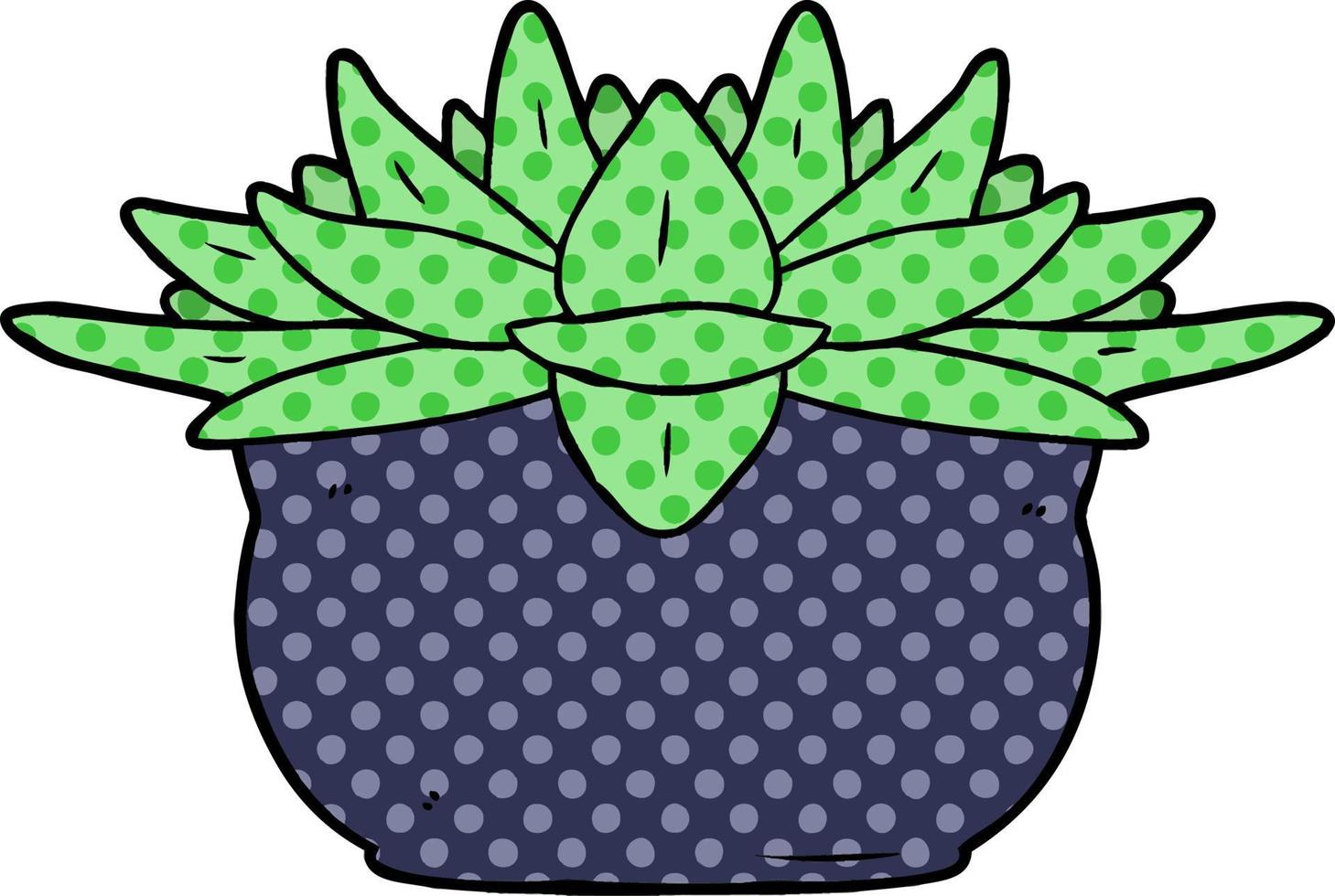 cartoon succulent plant vector