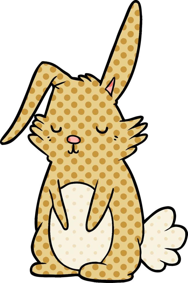 cartoon sleepy rabbit vector