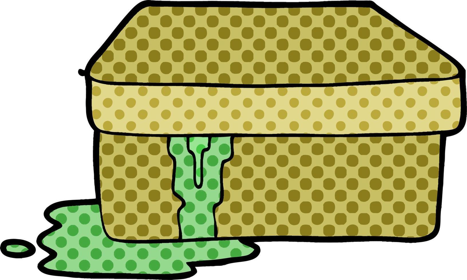 cartoon box with slime vector