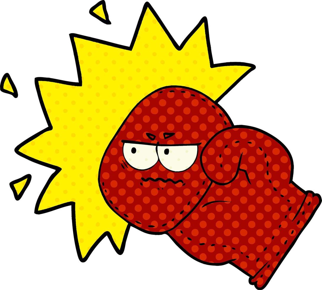 cartoon boxing glove vector