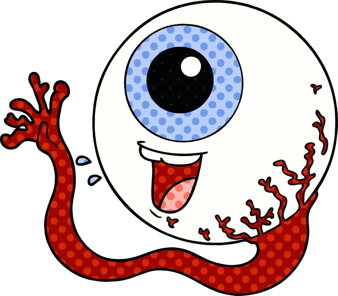 cartoon eyeball laughing vector