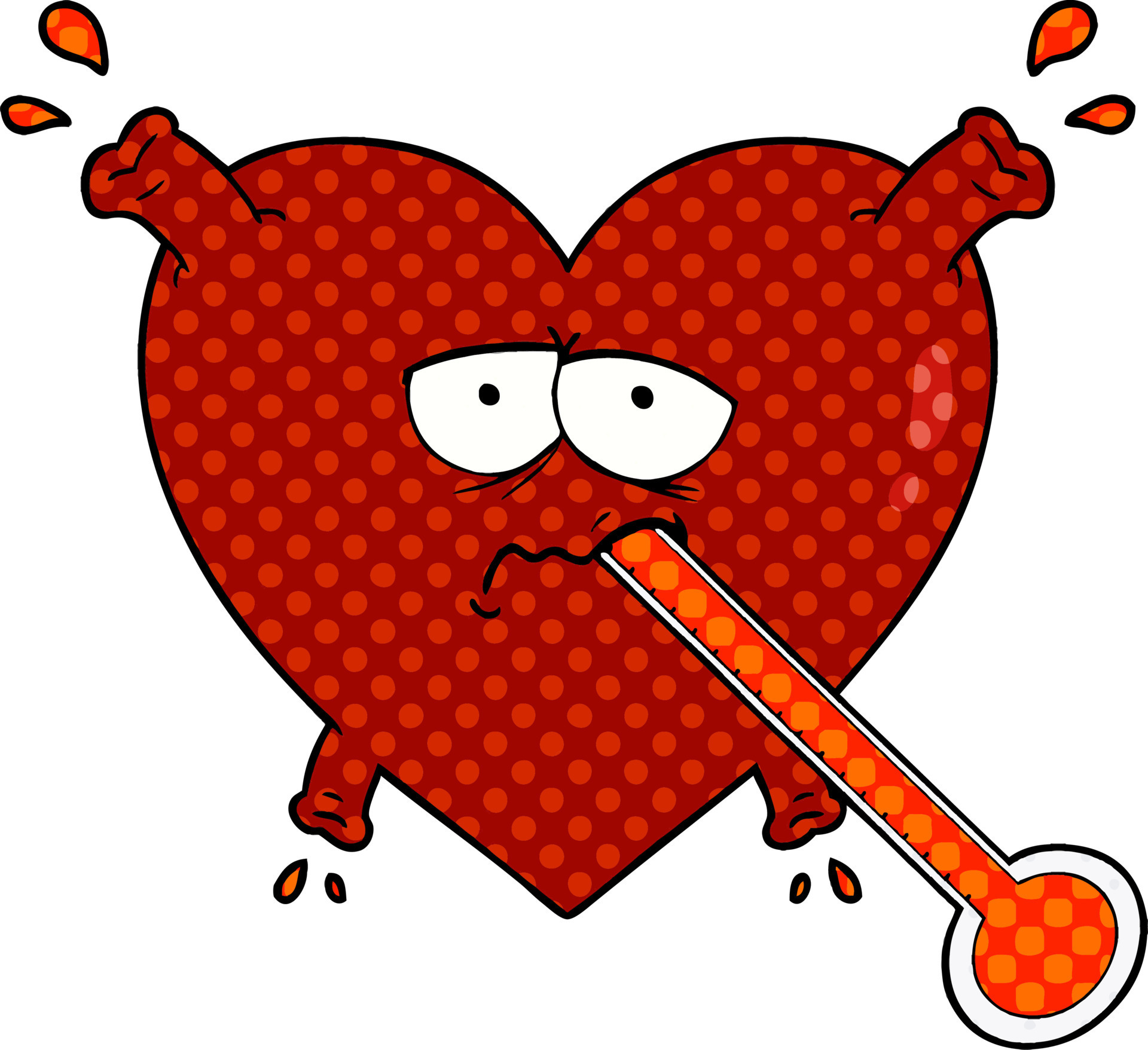 cartoon unhealthy heart 12402440 Vector Art at Vecteezy