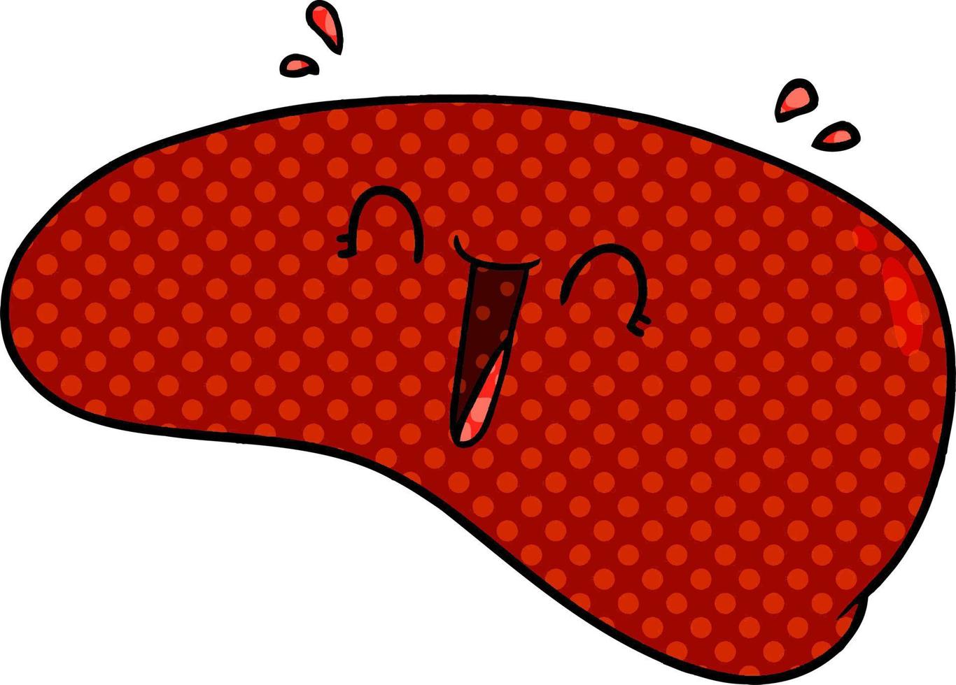 cartoon healthy liver vector