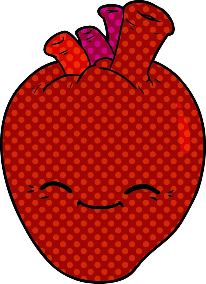 corazón feliz de dibujos animados vector