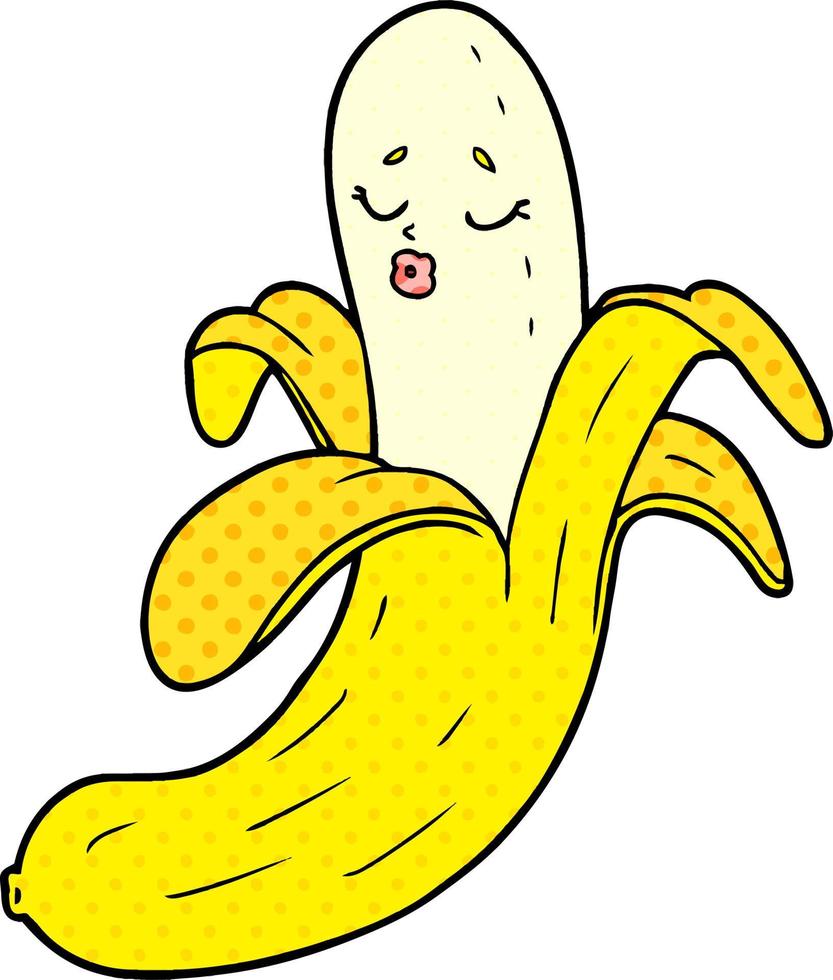 cartoon best quality organic banana vector