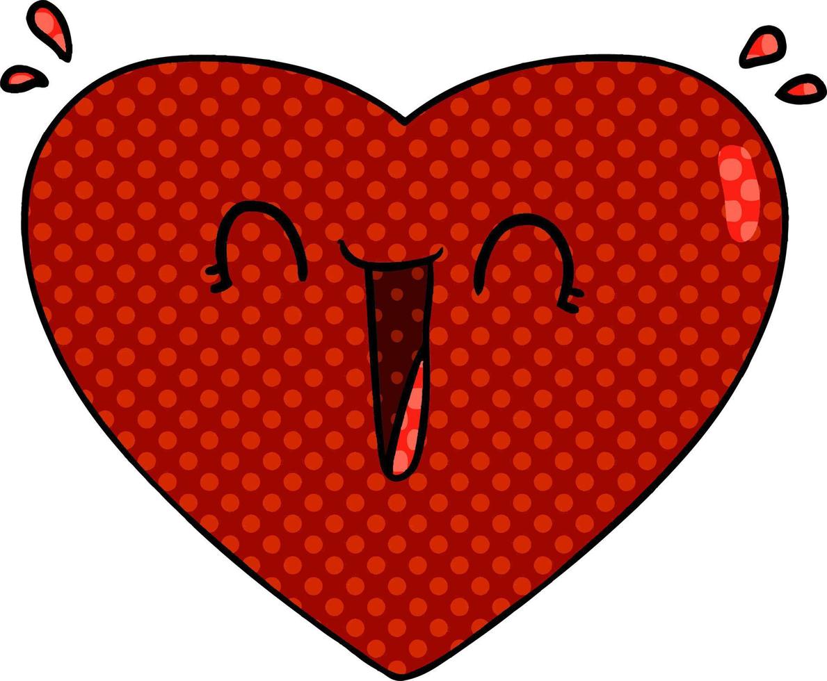 cartoon happy heart vector