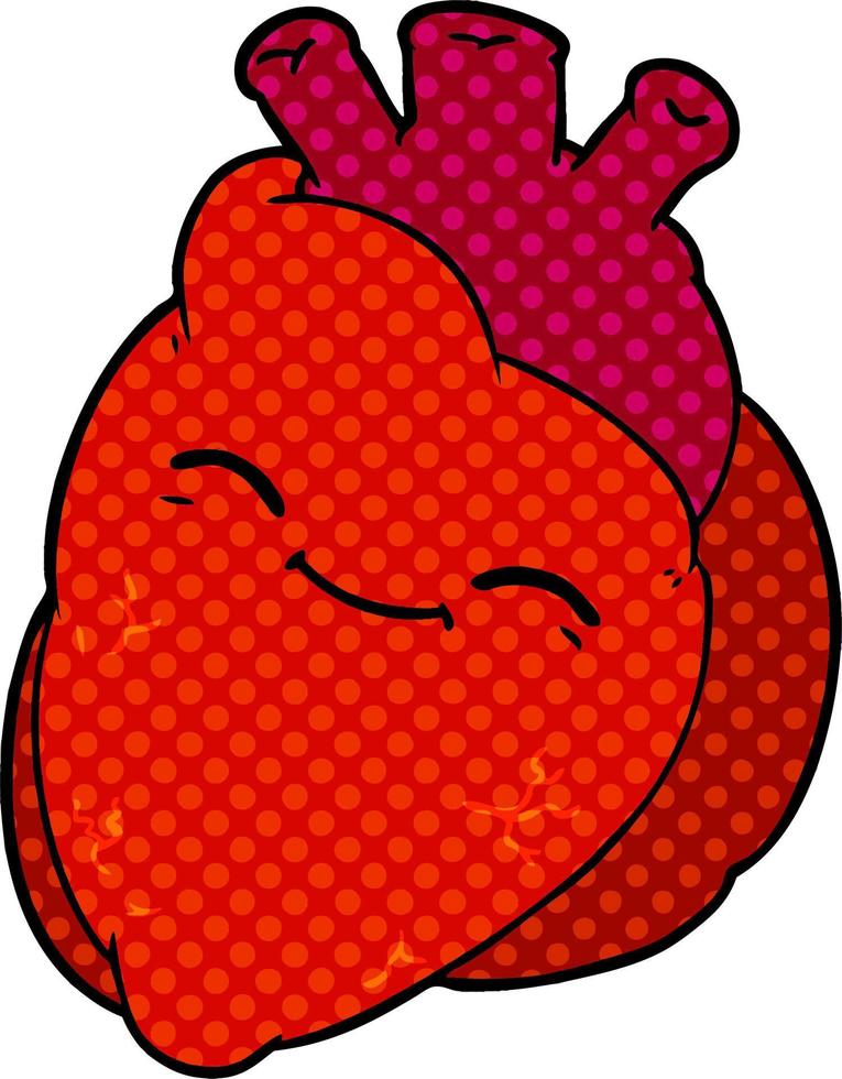 cartoon happy heart vector