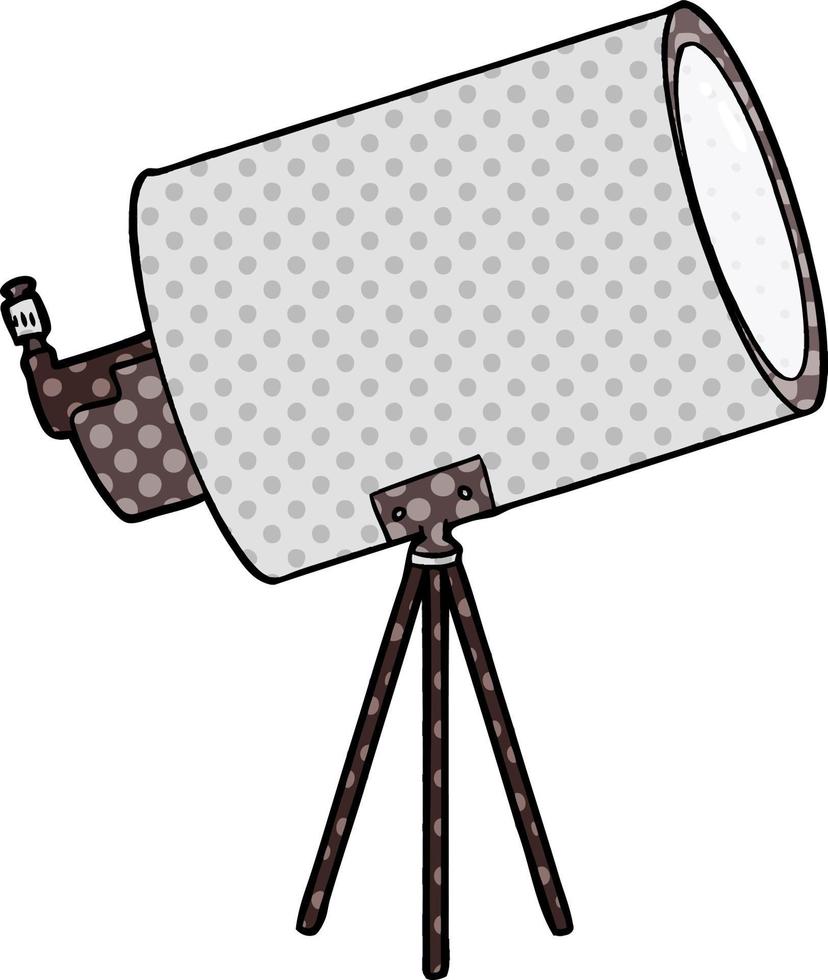 cartoon big telescope vector