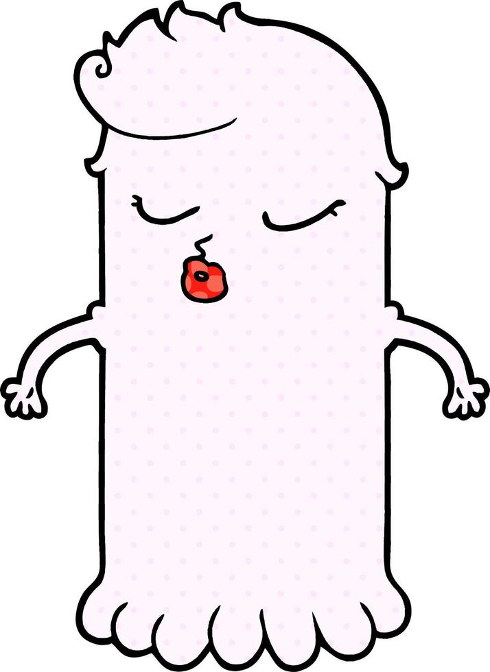 fantasma lindo de dibujos animados vector