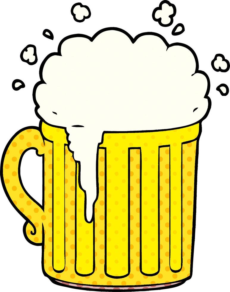 cartoon mug of beer vector