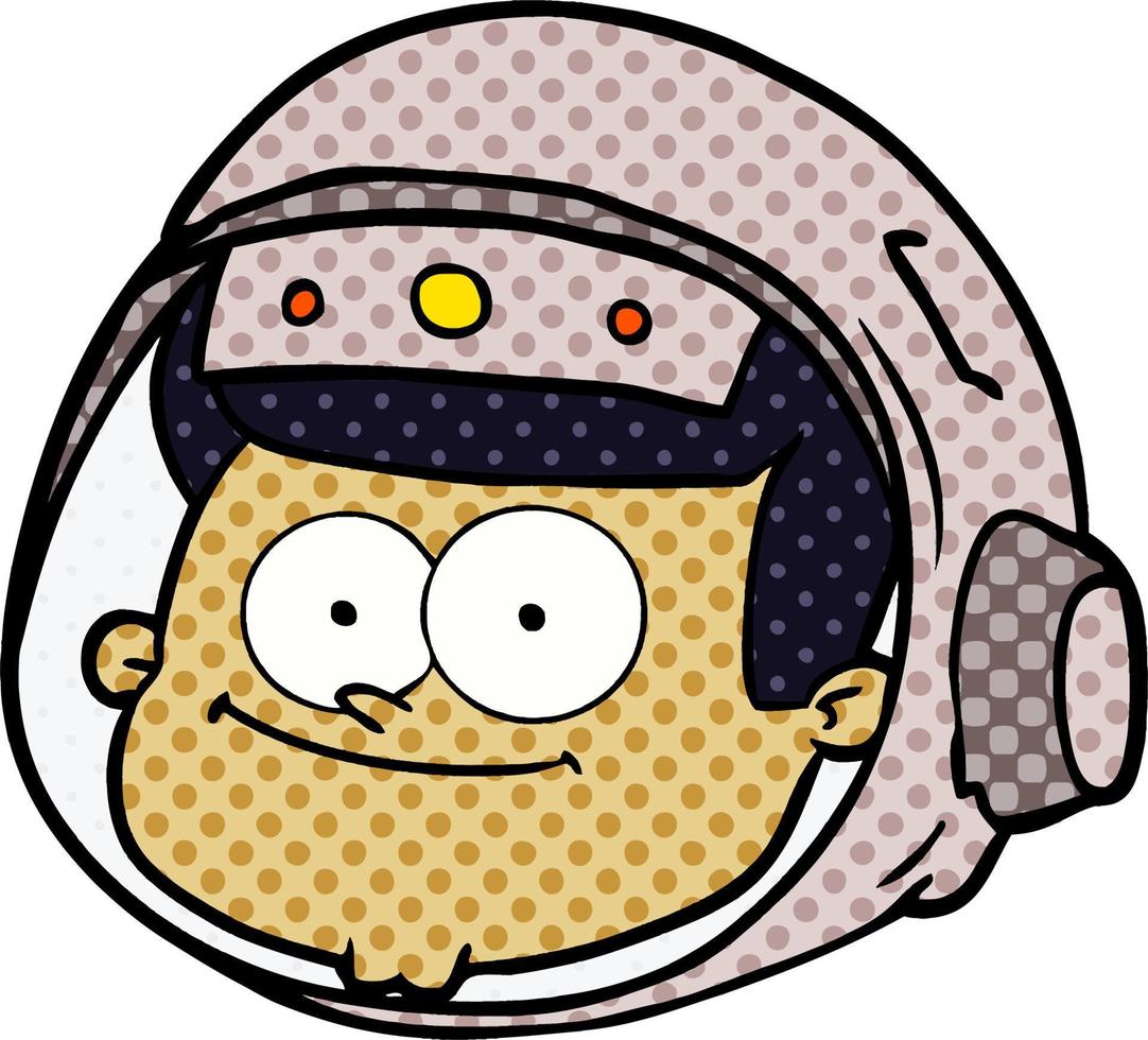 cartoon astronaut face vector