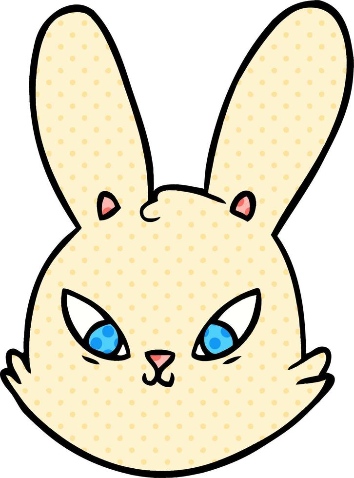 cartoon bunny face vector