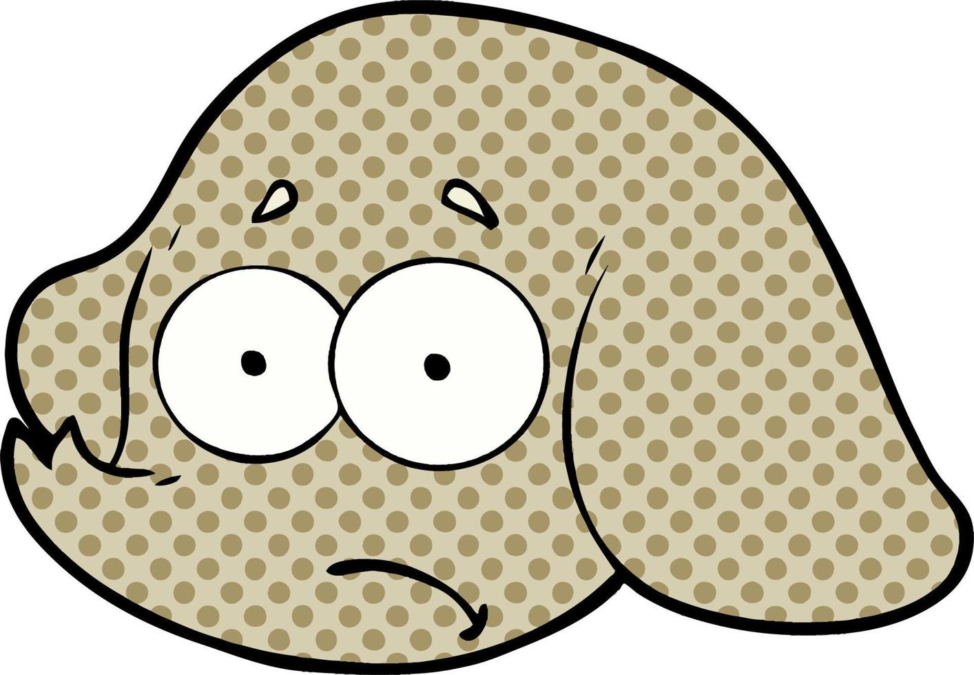 cartoon elephant face vector