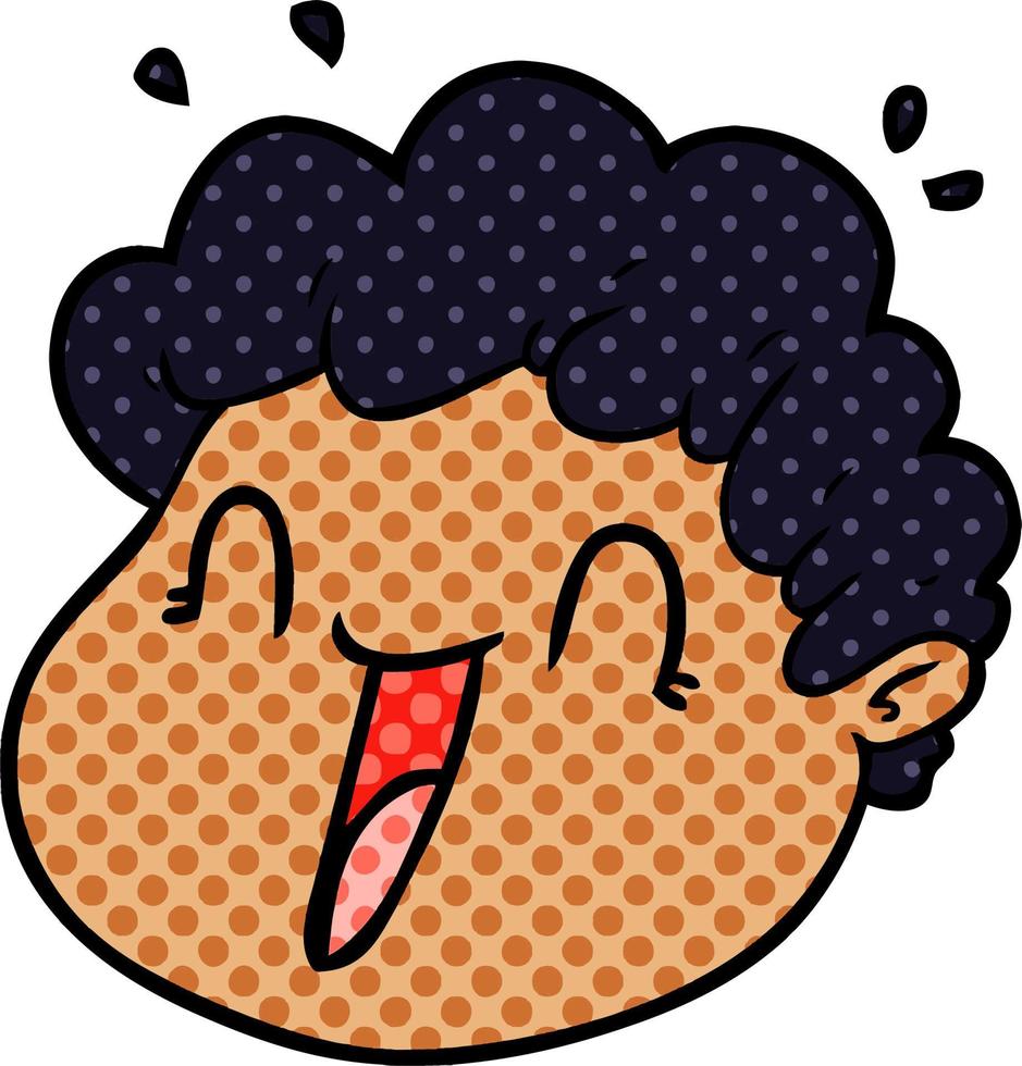 cartoon male face vector